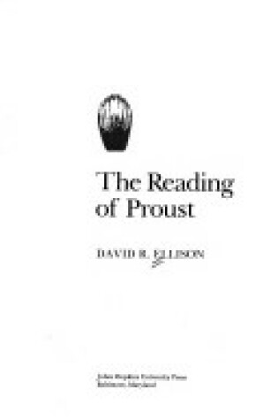 Cover of Reading of Proust, the CB