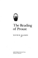 Book cover for Reading of Proust, the CB