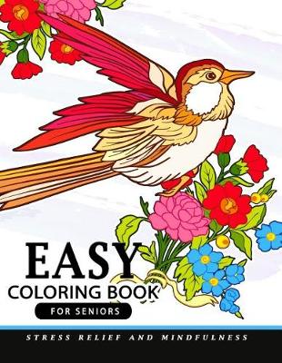 Book cover for Easy coloring books for seniors