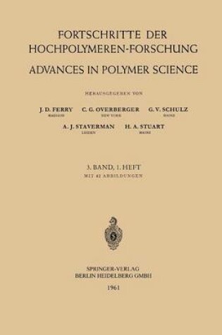 Cover of Fortschritte der Hochpolymeren-Forschung / Advances in Polymer Science