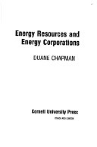 Cover of Energy Resources and Energy Corporations