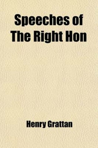 Cover of Speeches of the Right Hon