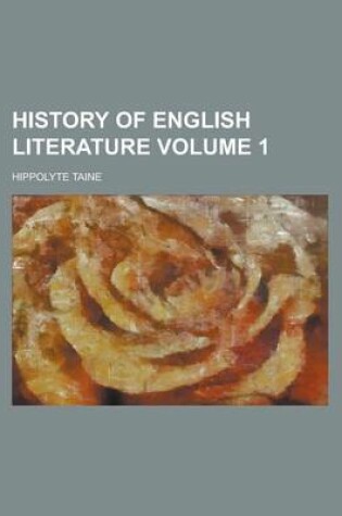 Cover of History of English Literature Volume 1