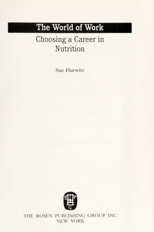 Cover of Choosing a Career in Nutrition