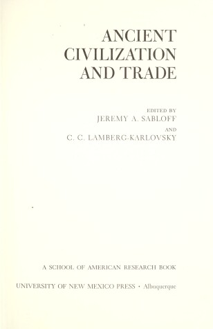 Book cover for Ancient Civilization and Trade