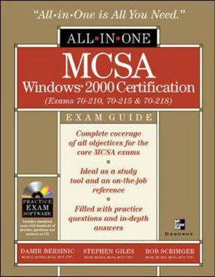 Cover of MCSA Windows(r) 2000 Certification All-in-One Exam Guide (Exams 70-210, 70-215, 70-218)