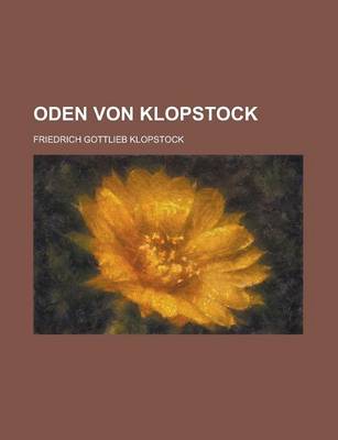 Book cover for Oden Von Klopstock