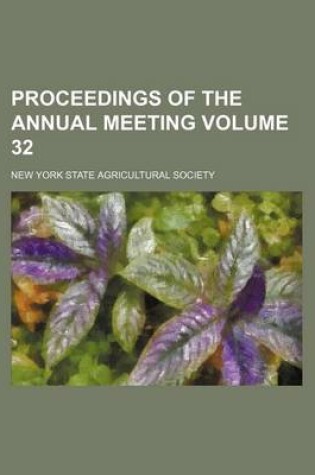 Cover of Proceedings of the Annual Meeting Volume 32