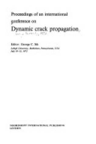 Cover of Dynamic Crack Propagation