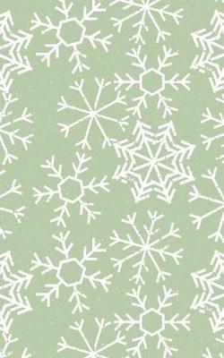 Book cover for Pale Green Winter Snowflakes - Lined Notebook with Margins - 5x8