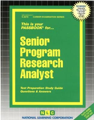 Book cover for Senior Program Research Analyst