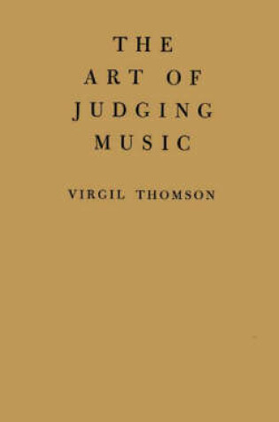 Cover of The Art of Judging Music