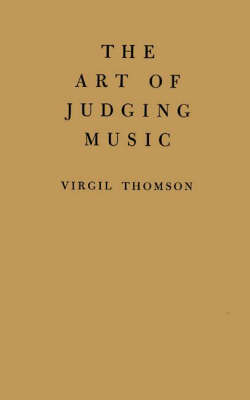 Book cover for The Art of Judging Music