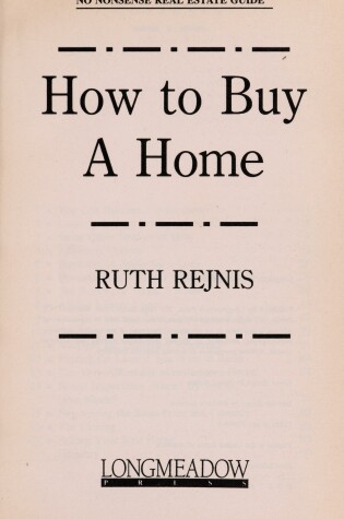 Cover of How to Buy a Home