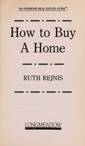 Book cover for How to Buy a Home
