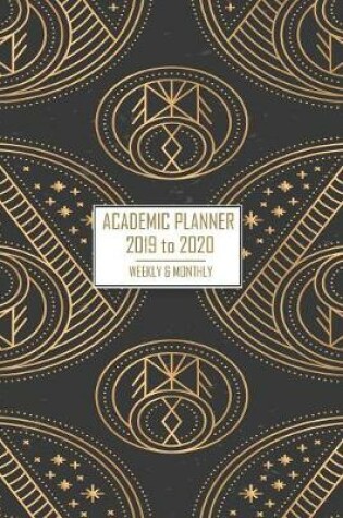 Cover of Academic Planner Dated Gold Elemental Design