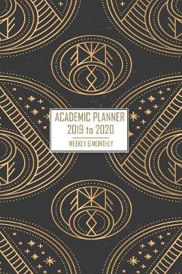Book cover for Academic Planner Dated Gold Elemental Design