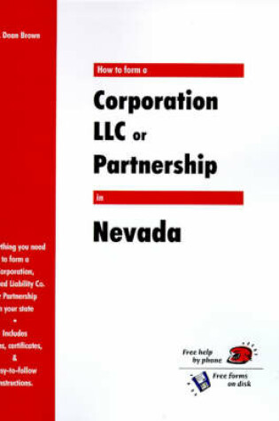 Cover of How to Form a Corporation LLC or Partnership in Nevada