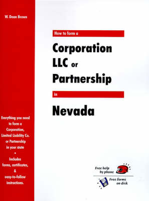 Book cover for How to Form a Corporation LLC or Partnership in Nevada