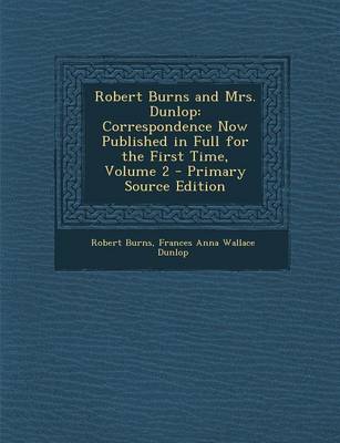 Book cover for Robert Burns and Mrs. Dunlop