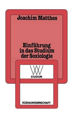 Book cover for Einführung in das Studium der Soziologie