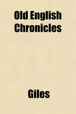 Book cover for Old English Chronicles