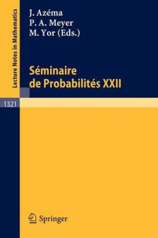 Cover of Seminaire De Probabilities Xxii