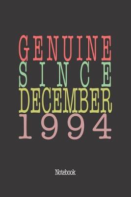 Book cover for Genuine Since December 1994