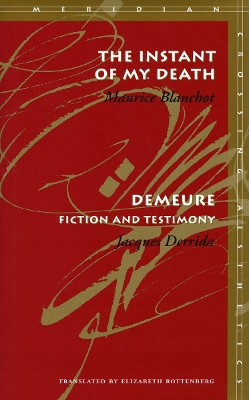 Book cover for The Instant of My Death /Demeure