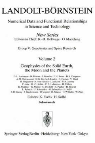 Cover of Geophysics of the Solid Earth, the Moon and the Planets