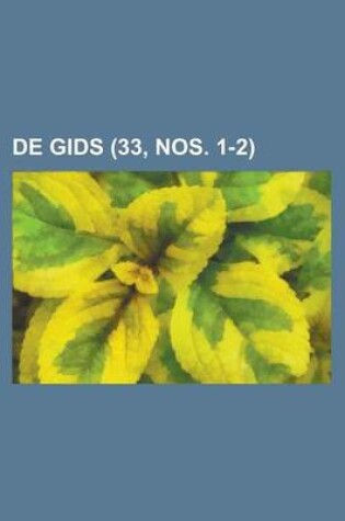 Cover of de Gids (33, Nos. 1-2)