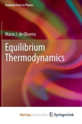 Cover of Equilibrium Thermodynamics