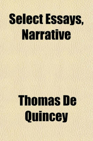 Cover of Select Essays, Narrative