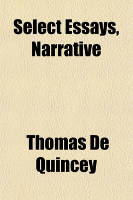 Book cover for Select Essays, Narrative