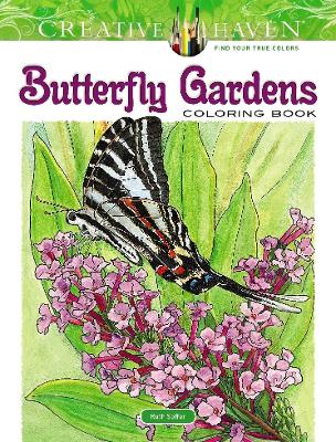 Book cover for Creative Haven Butterfly Gardens Coloring Book