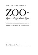 Book cover for Zoo, or Letters Not About Love