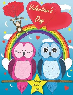 Book cover for Valentine's Day Coloring Book For Kids