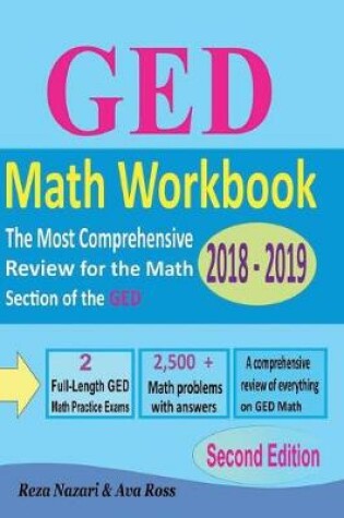 Cover of GED Math Workbook 2018 - 2019