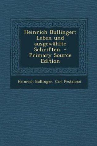 Cover of Heinrich Bullinger