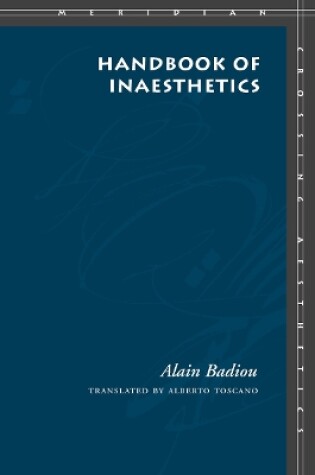 Cover of Handbook of Inaesthetics