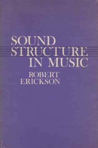 Cover of Sound Structure in Music