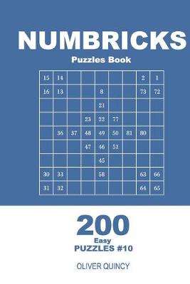 Book cover for Numbricks Puzzles Book - 200 Easy Puzzles 9x9 (Volume 10)