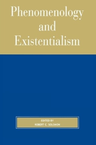 Cover of Phenomenology and Existentialism