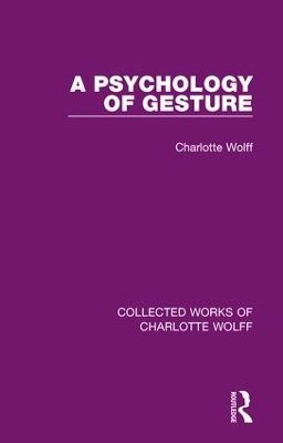 Book cover for A Psychology of Gesture