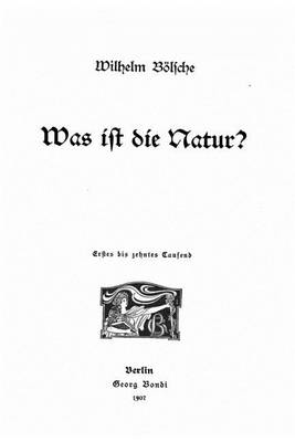 Book cover for Was ist die Natur?