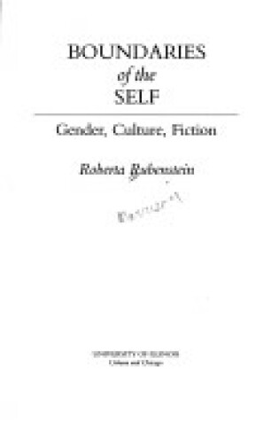 Cover of Boundaries of the Self