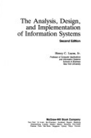 Cover of The Analysis, Design, and Implementation of Information Systems