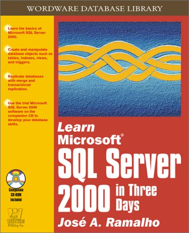 Book cover for Learn Microsoft Sql Server 2000 in Three Days