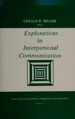 Book cover for Explorations in Interpersonal Communication