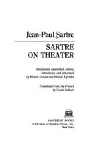 Cover of Sartre on Theater